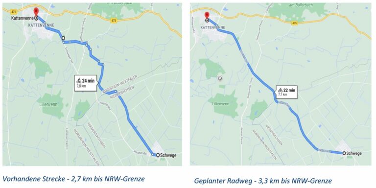 Radweg soll Schwege und Kattenvenne verbinden
